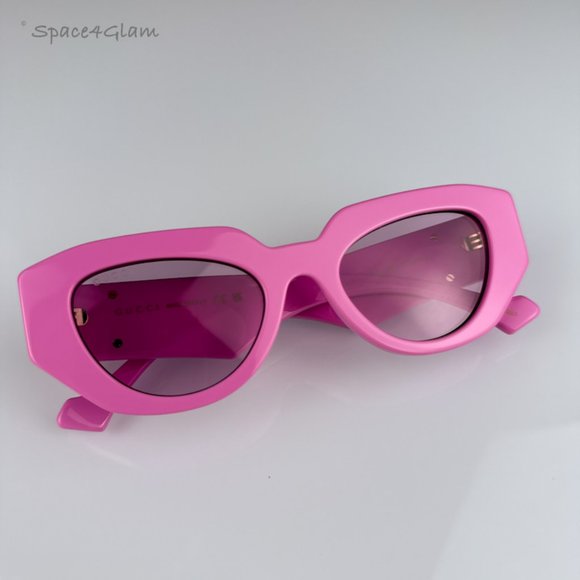 Gucci GG1421S 004 Sunglasses Pink Magenta Cat Eye Women GG 1421S - Picture 6 of 8